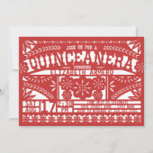 Papel Picado Quinceañera Uitnodiging (Voorkant)