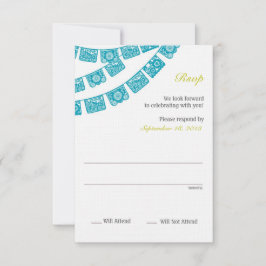 Papel Picado Rsvp Huwelijk Kaartje