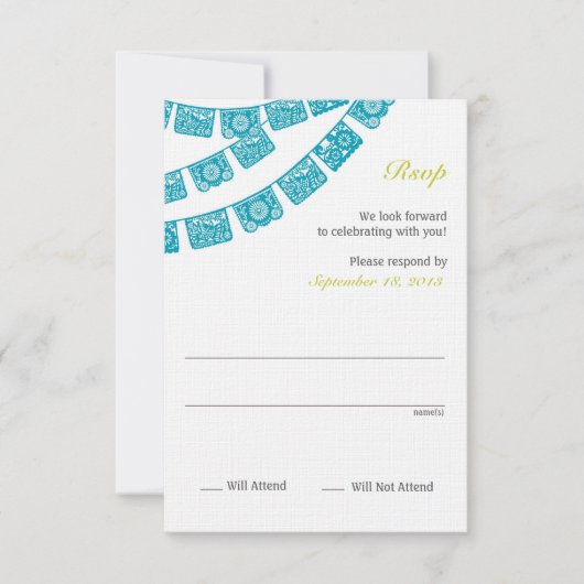 Papel Picado Rsvp Mariage (Devant)