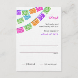 Papel Picado Rsvp Multicolor Kaartje