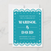 Papel Picado Style Enregistrer La Carte Date (Devant)