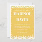 Papel Picado Style Faire-part de mariage avec colo (Devant)