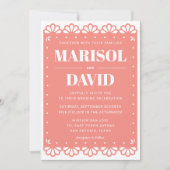 Papel Picado Style Faire-part de mariage avec colo (Devant)