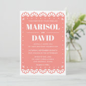 Papel Picado Style Faire-part de mariage avec colo (Debout devant)