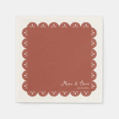Papel Picado Terracotta Mexicaanse bruiloft Servet (Voorkant)