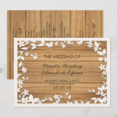 Papel Picado Trouw Uitnodiging - Mooie Duiven (Voorkant / Achterkant)