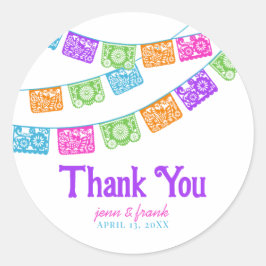 Papel Picado Wedding Bedankt voor de etiketten