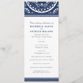 Papel Picado Wedding Program - Navy Programma (Voorkant)