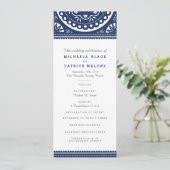 Papel Picado Wedding Program - Navy Programma (Staand voorkant)