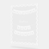 Papel Picado Welkom Baby shower Acryl Bord (Hoek)
