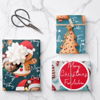 Papel regalo personalizado navideño inpakpapier vel