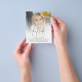 PAPER 50th Birthday Foto Script Party Invitation Flyer (Hand)