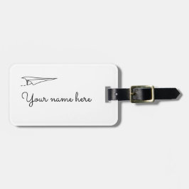 paper airplane bagagelabel