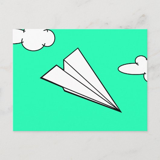 Paper Airplane in the Sky Briefkaart (Voorkant)