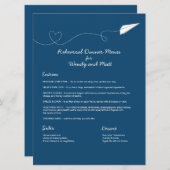 Paper Airplane Menu Kaart (Voorkant / Achterkant)