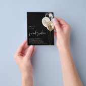 PAPER-ballonnen Gold Ivory QR-code Sweet 16 Black Flyer (Hand)