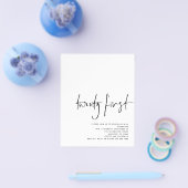 PAPER Black Script White 21st Birthday Flyer (Enkel)