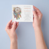 PAPER Boho Dreamcatcher Bruiloft Terracotta Flyer (Hand)