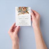 PAPER Boho Herfst Bloemen Sage Bohemian Bruiloft Flyer (Hand)