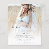PAPER Boho Photo Overlay Script Baby shower Flyer (Voorkant)