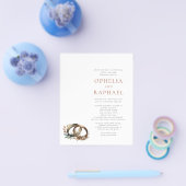 PAPER Boho Rings Boheemse bruiloft uitnodiging Flyer (Enkel)