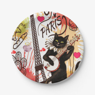 Paper borden Valentijnsdag, Paris Frankrijk Papieren Bordje