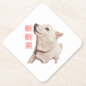 paper coaster of dog   kartonnen onderzetters (Voorkant)