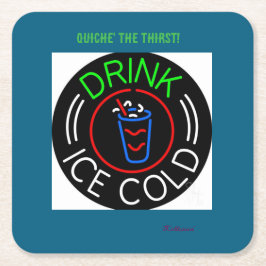 Paper Coaster Vierkante Kartonnen Onderzetter