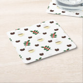 Paper Coaster Vierkante Kartonnen Onderzetter (Schuin)