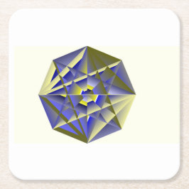 Paper Crystal Coaster Vierkante Kartonnen Onderzetter