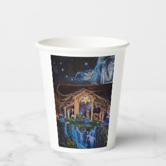 Paper cup for christmas nativityscene papieren bekers