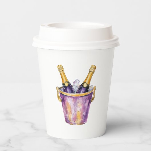 Paper cup-Happy New Year 2026 Tableware Set Papieren Bekers (Achterkant)