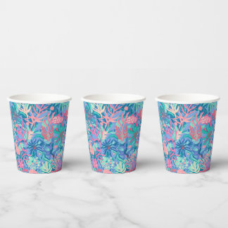 Paper cup in stylish graphic papieren bekers