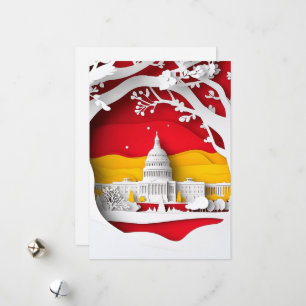 Paper Cut ontwerp Washington DC kaart