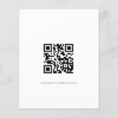 PAPER Eenvoudig QR-code-script bruiloft RSVP Flyer (Achterkant)