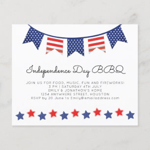 PAPER Eenvoudige slingers met sterren 4 juli BBQ Flyer