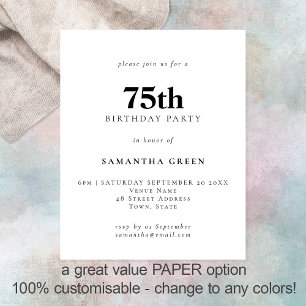 PAPER Eenvoudige tekst Om het even welke kleur 75t Flyer
