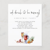 PAPER | Eet Drink Feest Kerstfeest Uitnodiging Flyer (Voorkant)