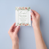 PAPER Elegante Bloemrijke Script Bruiloft Uitnodig Flyer (Hand)