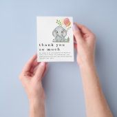 PAPER Elephant Girl Baby shower Roze Hartelijk dan Flyer (Hand)