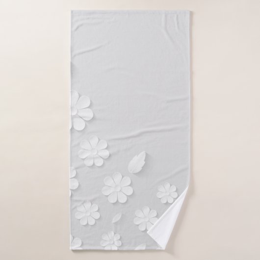 Paper flower background white (Serviette de bain)