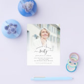 PAPER Foto Script 60th Birthday Party Invitation Flyer (Enkel)