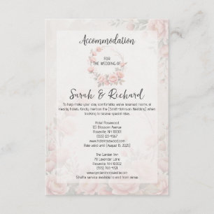 Paper Garden Blush Trouwaccommodatie Informatiekaartje