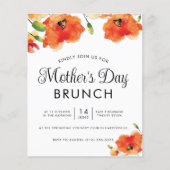 PAPER Golden Poppy Moederdag Brunch Flyer (Voorkant)
