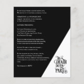 PAPER Gothic tot de dood ons deel QR bruiloft Flyer (Voorkant)