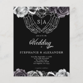 PAPER Gotische Monogramrozen Skelet Handen Trouwda