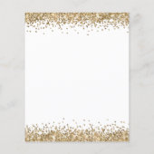 PAPER | Gouden Glitter Script Kerstfeest Uitnodigi Flyer (Achterkant)