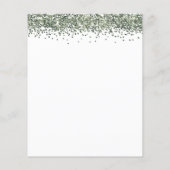 PAPER Green Glitter Bridal Shower Invitation Flyer (Achterkant)