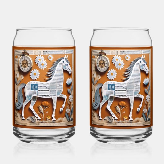 Paper Horse Soda Glass (Recto)