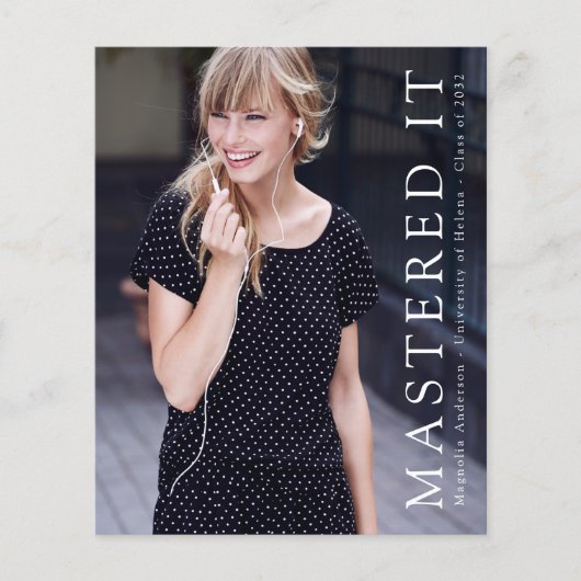 PAPER minimalist Afstuderen aankondiging Flyer (Voorkant)